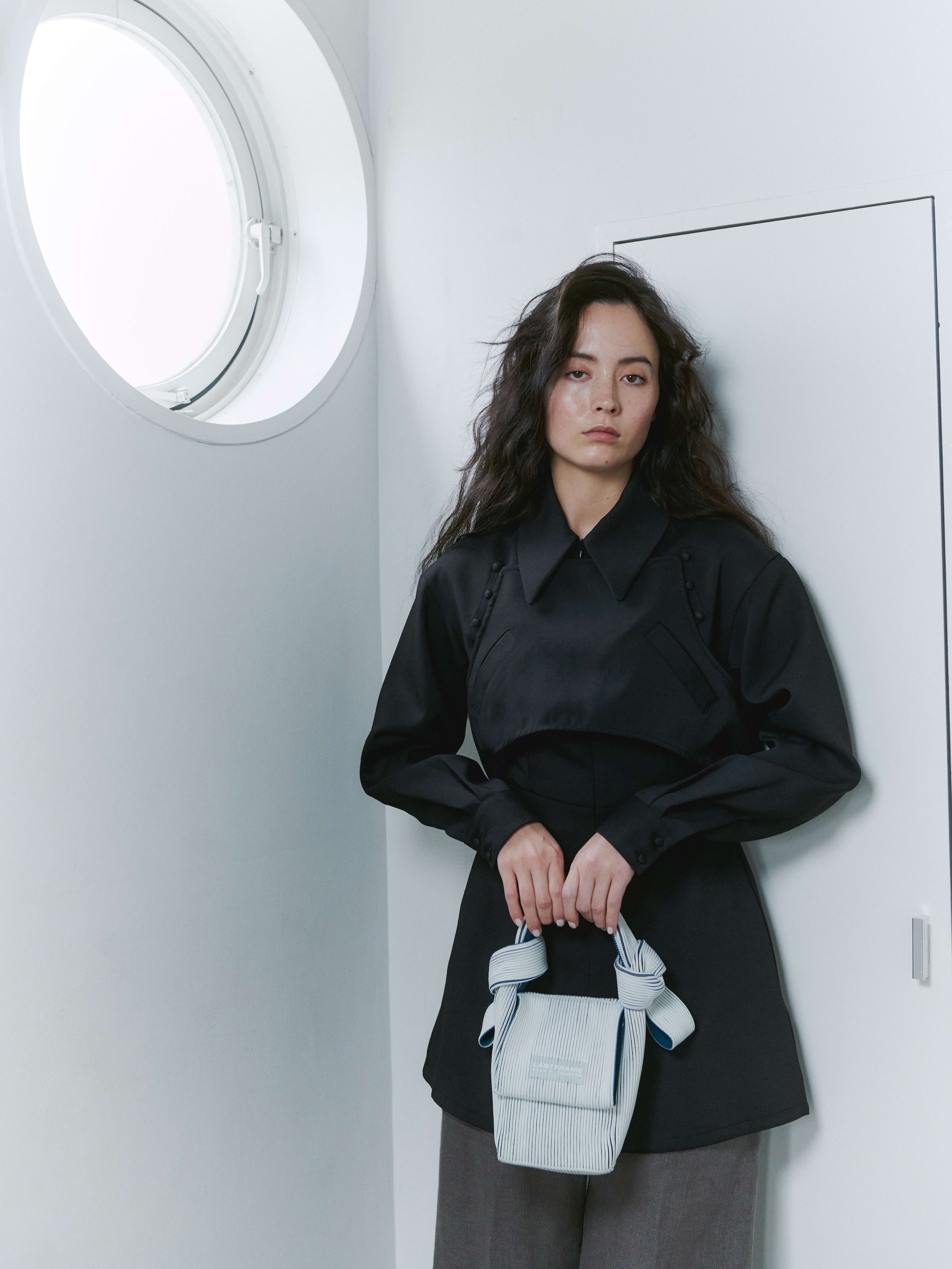 LASTFRAME ラストフレーム ICHIMATSU OBI BAG バッグ LASTFRAME(ラストフレーム)のICHIMATSU OBI BAG BLACK x IVORYの