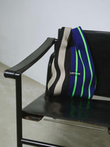 RANDOM STRIPE MARKET BAG MEDIUM ニットバッグ