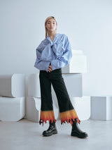 FLAME DENIM PANTS / Black フレイムデニムパンツ