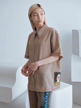 ZIP HALF SHIRT ジップアップシャツ