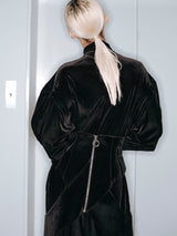 X Combinaison Xコルセット付きベロアマキシドレス