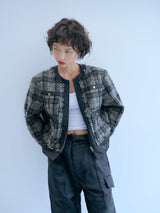TWEED BOMBER JACKET ツイードボンバージャケット ブルゾン