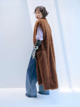 Recycled Fur Vest リサイクルエコファーベスト