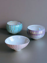 高橋朋子 茶碗《紫光彩盌 豊咲》(T2)木箱付き