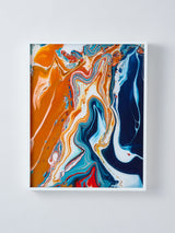 Midori Arai 《溶海 Youkai》墨流しアート(額装付き)