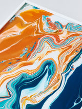 Midori Arai 《溶海 Youkai》墨流しアート(額装付き)