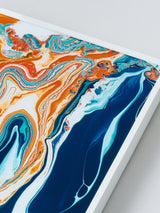 Midori Arai 《溶海 Youkai》墨流しアート(額装付き)