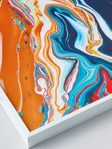 Midori Arai 《溶海 Youkai》墨流しアート(額装付き)