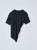 ACHI T-SHIRT ビーズ刺繍アシメトリーTシャツ