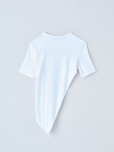 ACHI T-SHIRT ビーズ刺繍アシメトリーTシャツ
