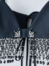 beads fringe bra Black ビーズフリンジブラトップ