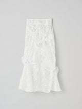 MICHE EMBROIDERY SKIRT 刺繍シアーロングスカート