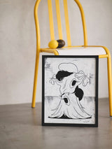 WOWs(ワウ)ペインティング原画《徘徊するヘアカタログ》木製額付き