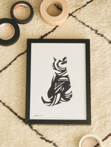 平野千明 カットアウト原画(額装付き)《WHITE BEAR》《CAT》《RABBIT》