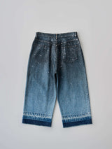 Midnight Green Denim Cropped Pants ミッドナイト グリーンデニム クロップド パンツ