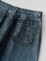 Midnight Green Denim Cropped Pants ミッドナイト グリーンデニム クロップド パンツ