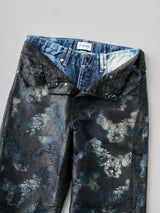 STARAIGHT JEAN TROUSERS レイヤード ストレートジーントラウザー(ブラックレース)