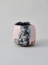 林友加 志野茶碗 A(ピンク濃グレー)木箱付き