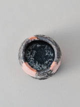 林友加 志野ぐい呑み B(ピンク濃グレ-・縦)木箱付き