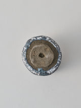 林友加 志野ぐい呑み C(黒グレ-・横)木箱付き