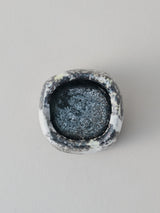 林友加 志野ぐい呑み D(黒グレ-・縦四角)木箱付き