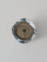 林友加 志野ぐい呑み D(黒グレ-・縦四角)木箱付き