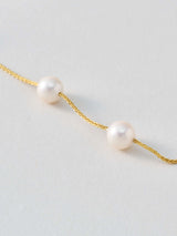 Long Pearl Chain Necklace ロング パール チェーン ネックレス Silver/Gold