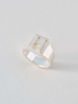 Alphabet Zigger Ring イニシャル シルバーリング A H K M N R S Y