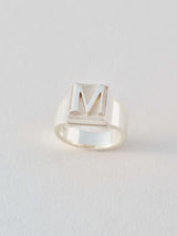 Alphabet Zigger Ring イニシャル シルバーリング A H K M N R S Y
