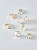 Alphabet Zigger Ring イニシャル シルバーリング A H K M N R S Y