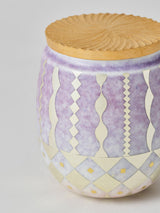 高橋朋子 《紫光彩薄茶器 豊咲》(T12)木箱付き