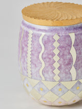 高橋朋子 《紫光彩薄茶器 豊咲》(T12)木箱付き