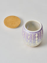 高橋朋子 《紫光彩薄茶器 豊咲》(T12)木箱付き