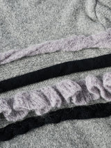 Textured Ruffle Sleeve Polo ラッフルスリーブポロニットトップ