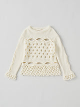 Cable&Dot Mohair Sweater ケーブル&ドットモヘアセーター