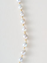 パール×ハーキマーダイヤモンド ネックレス