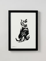 平野千明 カットアウト原画(額装付き)《WHITE BEAR》《CAT》《RABBIT》