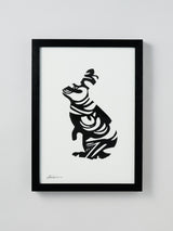 平野千明 カットアウト原画(額装付き)《WHITE BEAR》《CAT》《RABBIT》