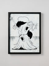 WOWs(ワウ)ペインティング原画《徘徊するヘアカタログ》木製額付き