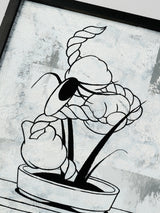 WOWs(ワウ)ペインティング原画《民衆の華》木製額付き