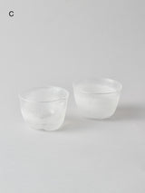 ガラス酒器 ぐい呑み《おぼろ雲》2個セット A / B / C