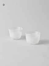 ガラス酒器 ぐい呑み《おぼろ雲》2個セット D / E