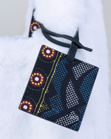 Eco Fur × African Fabric bicolor Convenience Bag