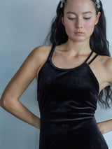 velour cami-onepiece ベロアキャミソールドレス