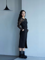 gypsophila embroidery sheer top ビジュー刺繍シアートップ