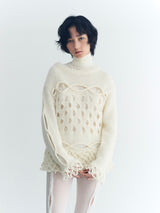 Cable&Dot Mohair Sweater ケーブル&ドットモヘアセーター