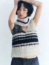 Handmade Knit Vest ハンドメイドニットベスト(ネックウェア付き)