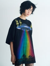 HAND PAINTING T-Shirts UFOハンドペイントオーバーサイズTシャツ