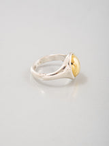 Cabochon Ring シルバー×ゴールド バイカラー カボションリング Silver base/ Gold base