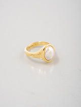Cabochon Ring シルバー×ゴールド バイカラー カボションリング Silver base/ Gold base